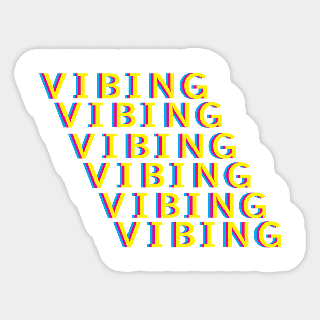 Vibing Repeated Sticker by Barkin_MADD